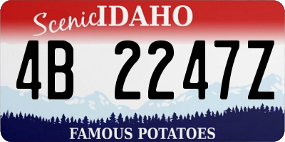 ID license plate 4B2247Z