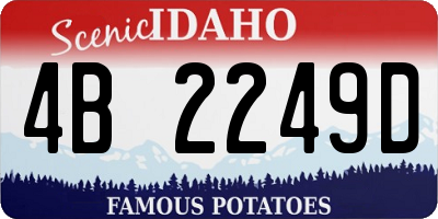 ID license plate 4B2249D