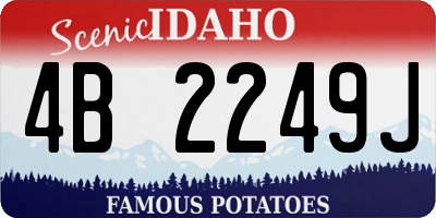 ID license plate 4B2249J