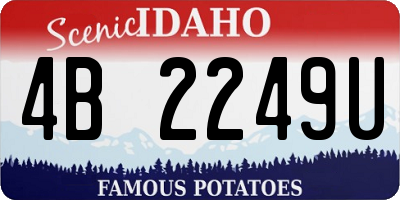 ID license plate 4B2249U