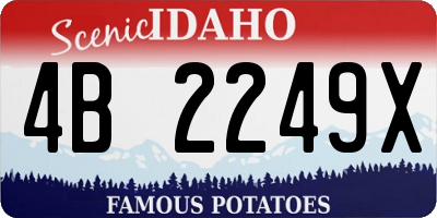 ID license plate 4B2249X