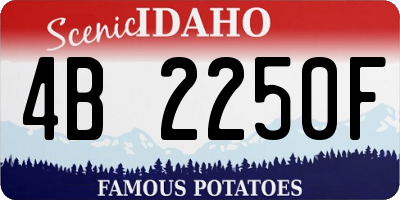 ID license plate 4B2250F