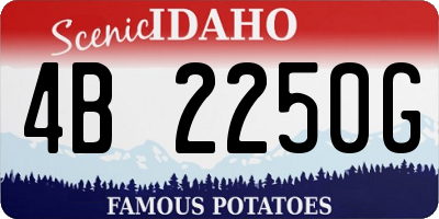 ID license plate 4B2250G