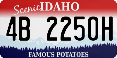 ID license plate 4B2250H