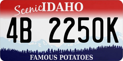 ID license plate 4B2250K