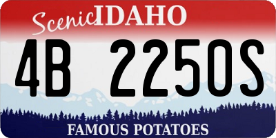 ID license plate 4B2250S
