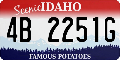 ID license plate 4B2251G