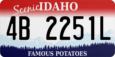 ID license plate 4B2251L