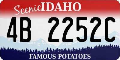 ID license plate 4B2252C