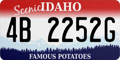 ID license plate 4B2252G