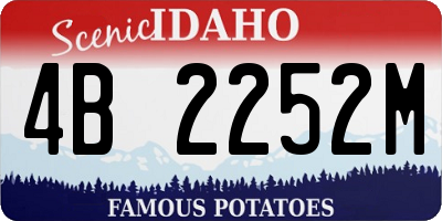 ID license plate 4B2252M
