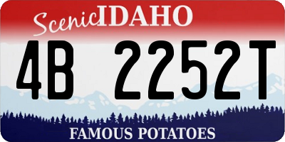ID license plate 4B2252T