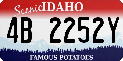 ID license plate 4B2252Y
