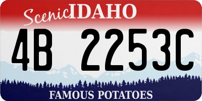 ID license plate 4B2253C