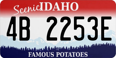 ID license plate 4B2253E