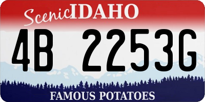 ID license plate 4B2253G