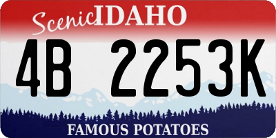 ID license plate 4B2253K
