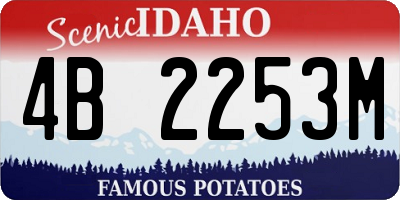 ID license plate 4B2253M