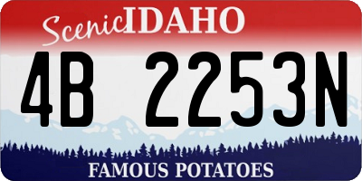 ID license plate 4B2253N