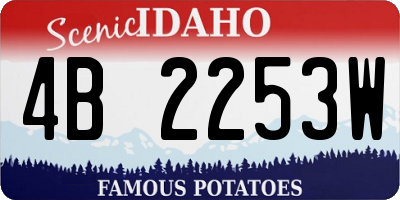 ID license plate 4B2253W