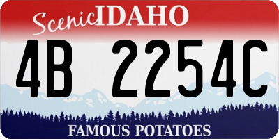 ID license plate 4B2254C