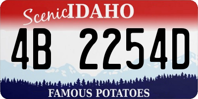 ID license plate 4B2254D