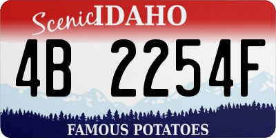 ID license plate 4B2254F