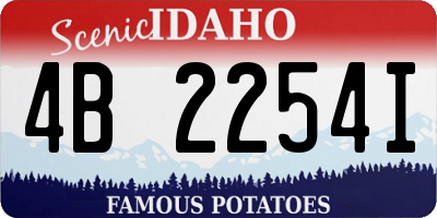 ID license plate 4B2254I