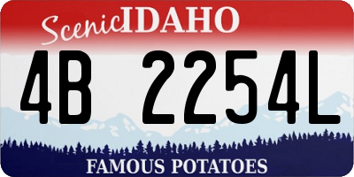 ID license plate 4B2254L