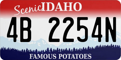 ID license plate 4B2254N