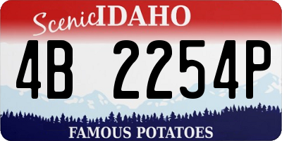 ID license plate 4B2254P
