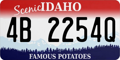 ID license plate 4B2254Q