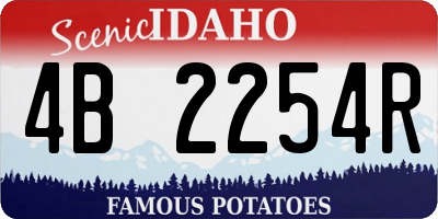 ID license plate 4B2254R