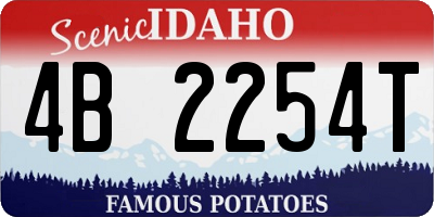 ID license plate 4B2254T