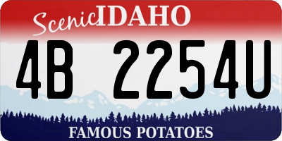 ID license plate 4B2254U