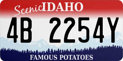 ID license plate 4B2254Y