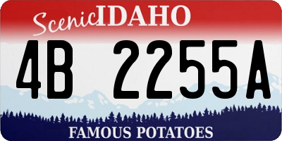 ID license plate 4B2255A