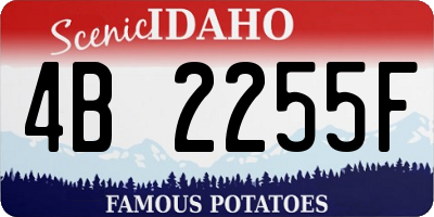 ID license plate 4B2255F