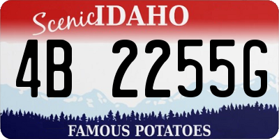 ID license plate 4B2255G