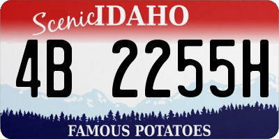 ID license plate 4B2255H