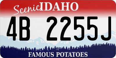 ID license plate 4B2255J