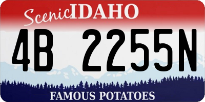 ID license plate 4B2255N