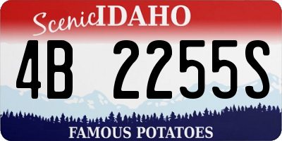 ID license plate 4B2255S