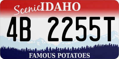 ID license plate 4B2255T