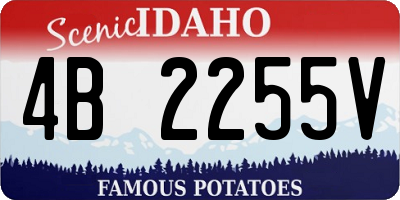 ID license plate 4B2255V