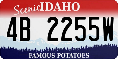 ID license plate 4B2255W