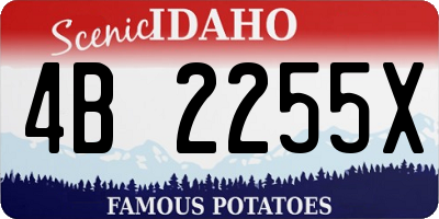 ID license plate 4B2255X