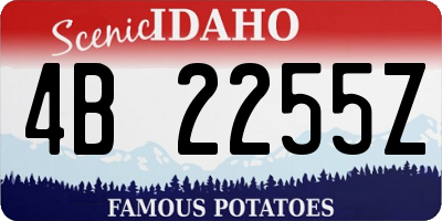 ID license plate 4B2255Z