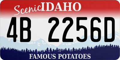 ID license plate 4B2256D