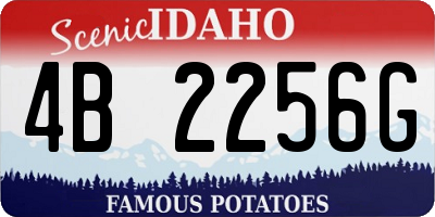 ID license plate 4B2256G